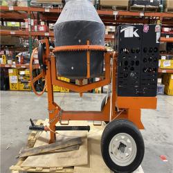 Dallas Location - As-Is TK Equipment 9 cu. ft. Poly Drum Towable Concrete Mixer with 270cc Gas Motor