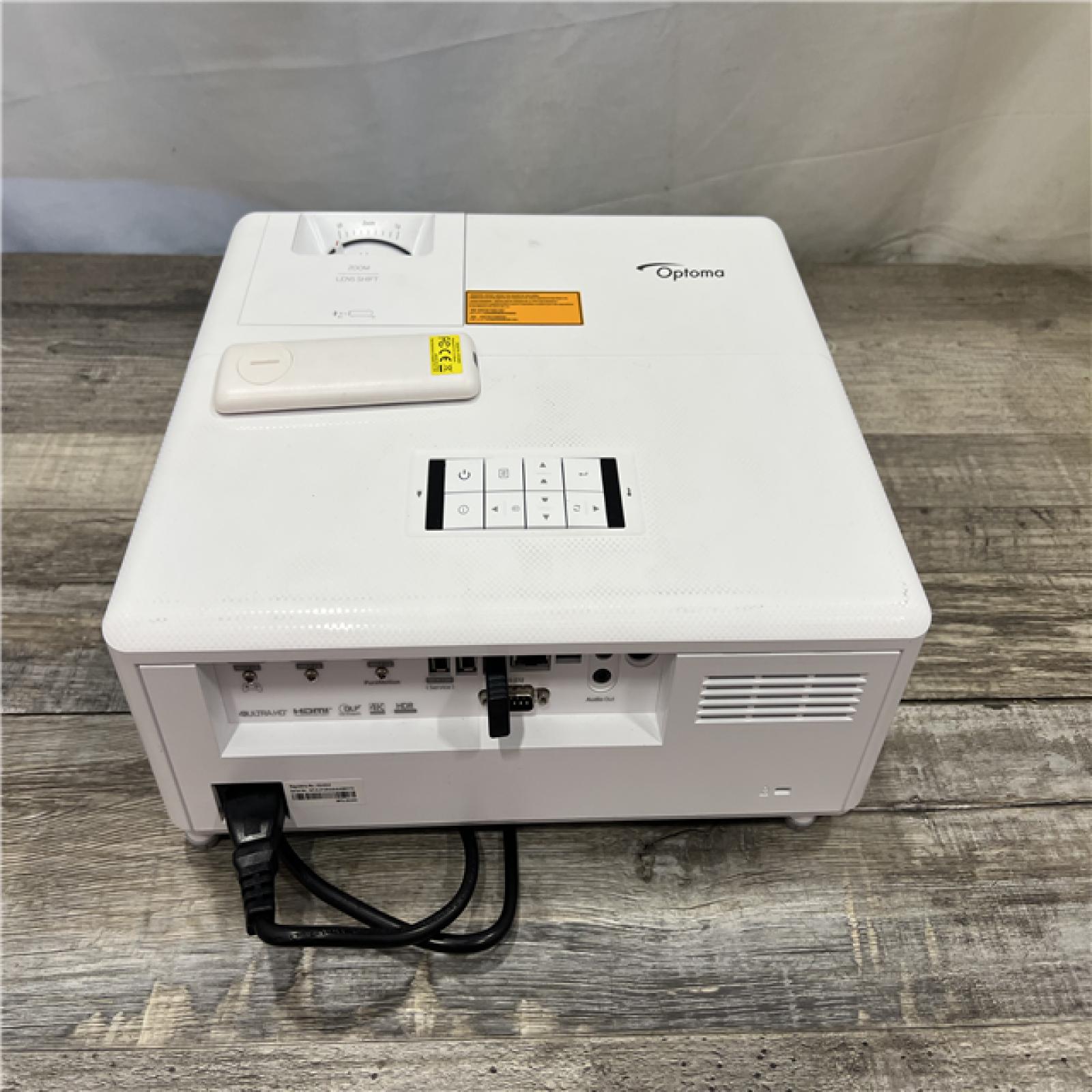 AS-IS Optoma UHZ50 Smart True 4K UHD Laser Projector 3000 Lum - 46Hrs - Dead Pixel