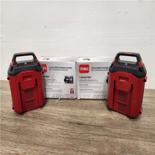 Phoenix Location NEW Toro Flex-Force Power System 60-Volt Max 2.0 Ah 108 Wh Lithium-Ion Battery (2-Pack)