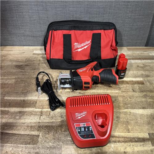 Houston Location AS-IS Milwaukee 12V Lithium-Ion HACKZALL Cordless Reciprocating Saw Kit