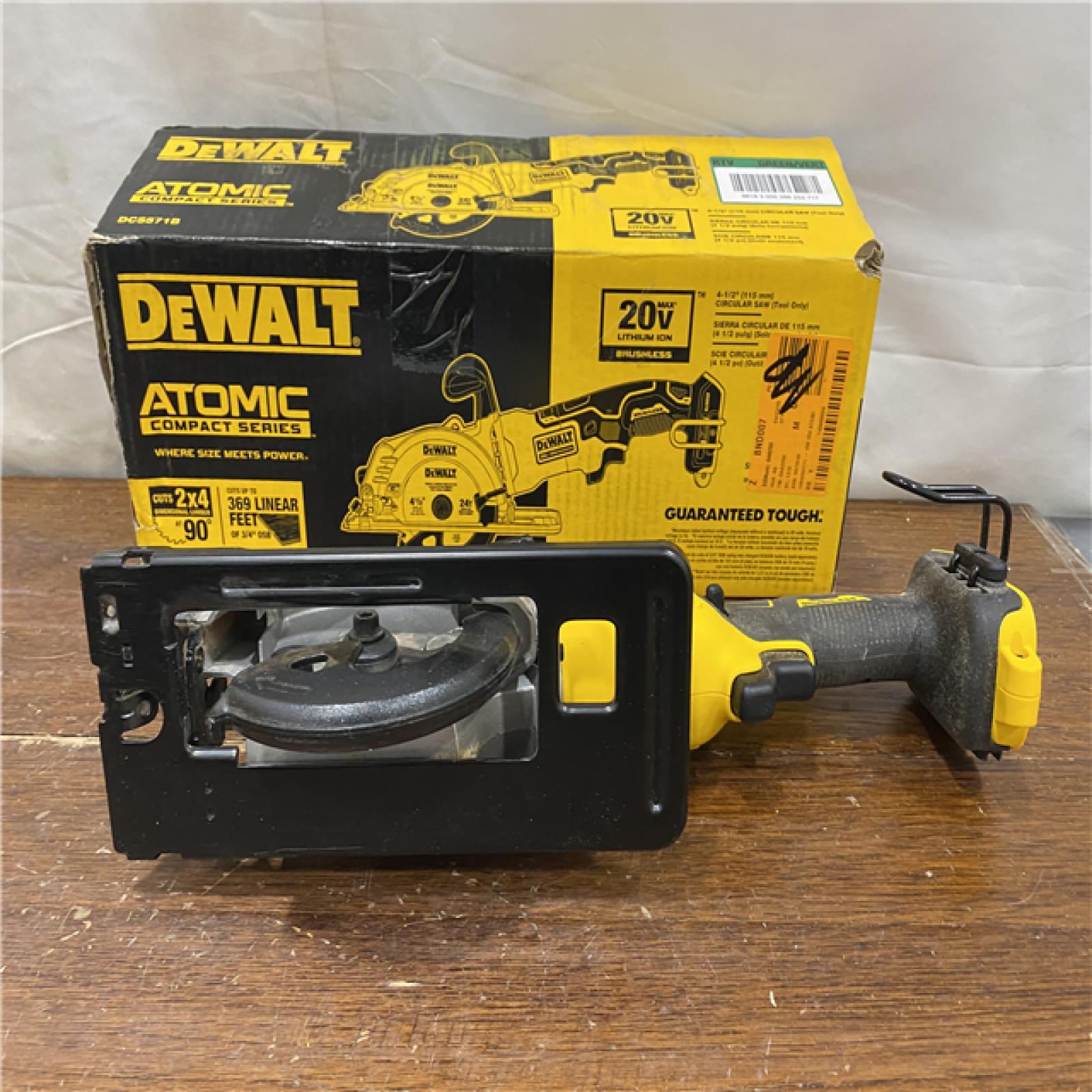 AS-IS DEWALT ATOMIC 20V MAX Cordless Brushless 4-1/2 in. Circular Saw (Tool Only)