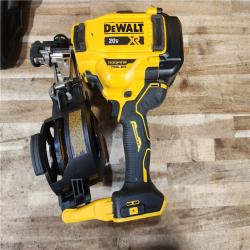 HOUSTON LOCATION - AS-IS DEWALT 20V MAX Lithium-Ion 15-Degree Electric Cordless Roofing Nailer Kit