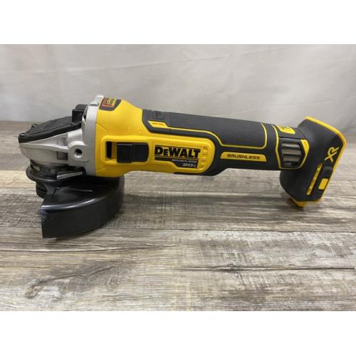 AS-IS DEWALT 20V MAX XR Cordless Brushless 4.5 in. Slide Switch Small Angle Grinder with Kickback Brake (Tool Only)