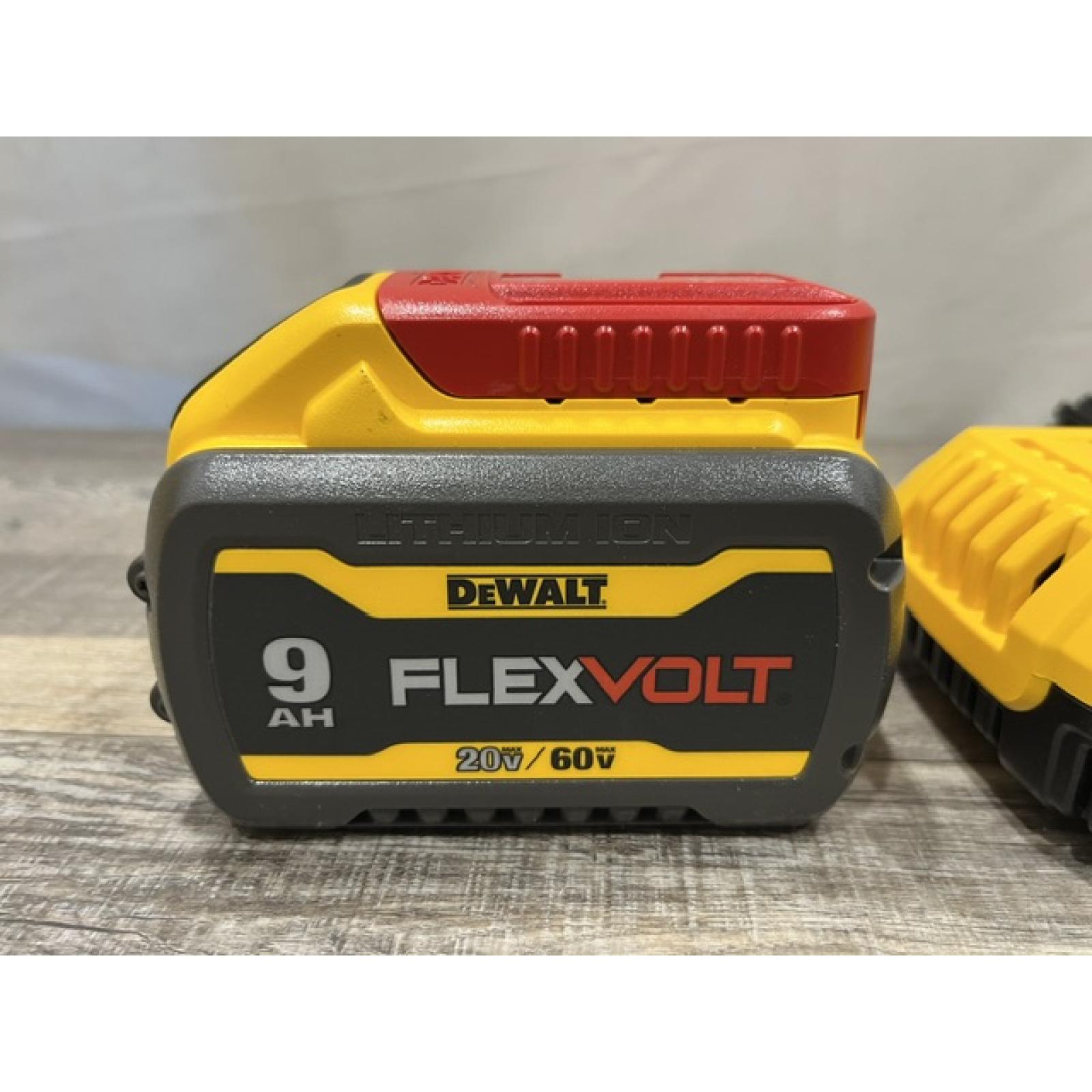AS-IS DEWALT 20V/60V MAX FLEXVOLT Lithium-Ion 9.0Ah Battery and Charger Starter Kit