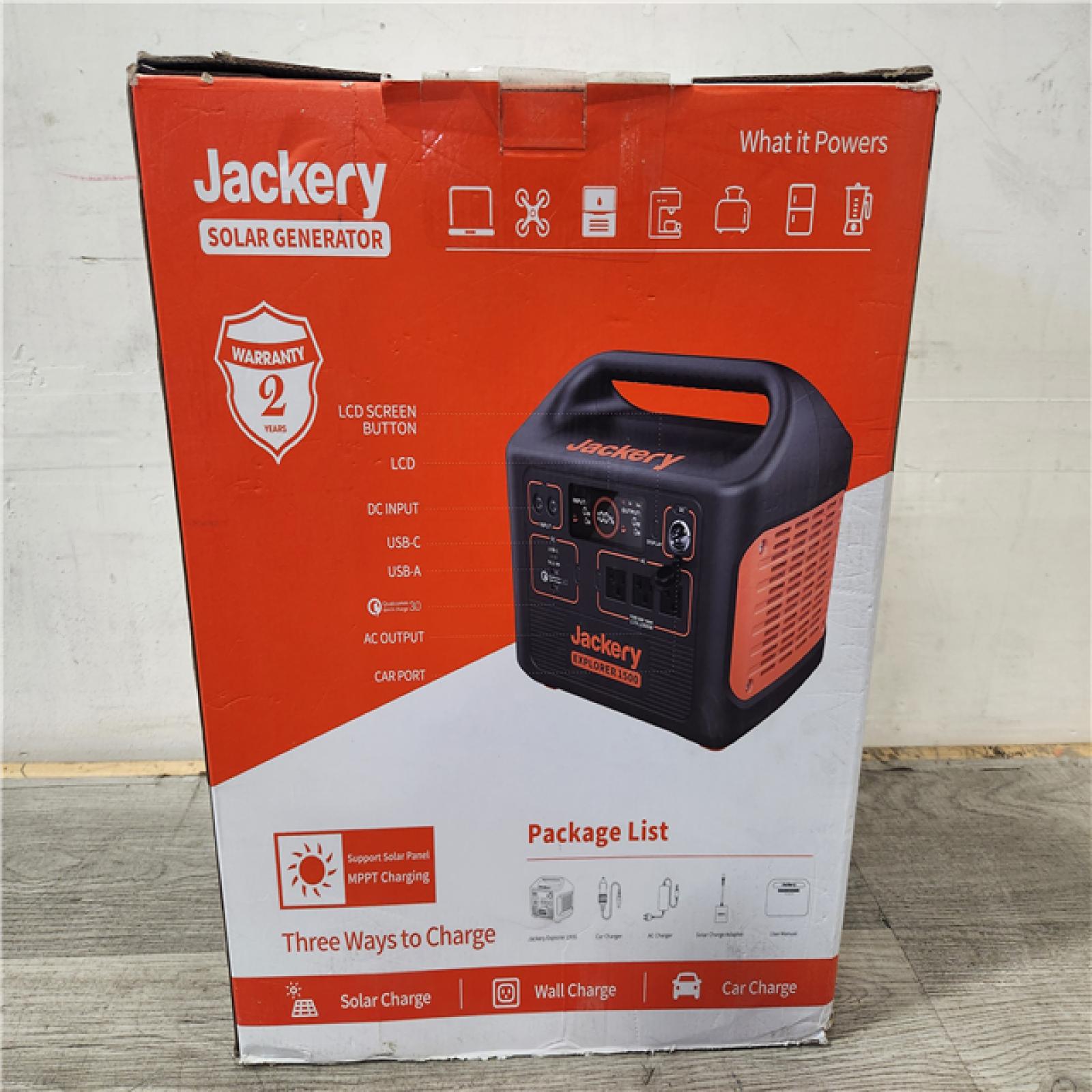 Phoenix Location NEW Jackery Solar Generator Power Outdoors 1534Wh/1800W Model No. JSG-1500B