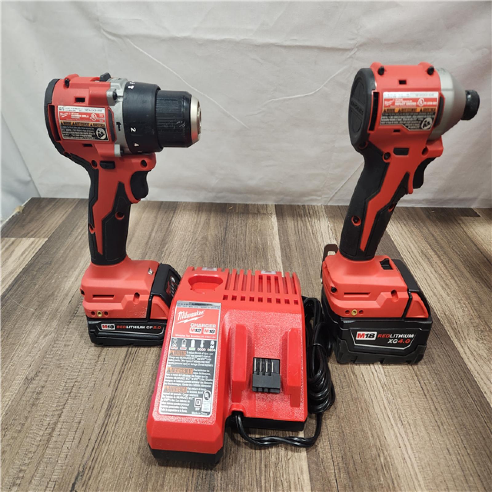 AS-IS- Milwaukee M18 Compact Brushless 2-Tool Combo Kit