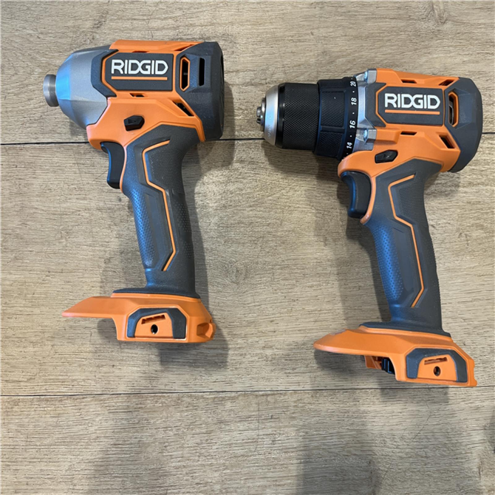 AS-IS RIDGID 18V Cordless Drill/Driver  Impact Driver 2-Tool Combo Ki
