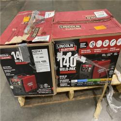 Dallas Location - As-Is Lincoln Electric Weld-Pak 140 Amp MIG and Flux-Core Wire Feed Welder(Lot Of 2)