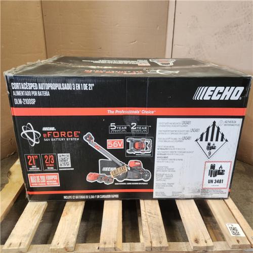 Phoenix NEW ECHO 56V 21 in. Cordless Battery 3-in-1 Walk Behind Self-Propelled Lawn Mower w/ (2) 5Ah Batteries and Rapid Charger (SEALED)