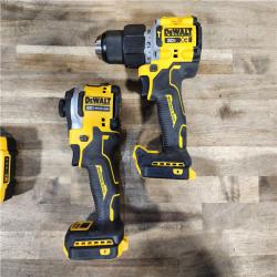 HOUSTON LOCATION - AS-IS DEWALT 20V MAX XR Hammer Drill and ATOMIC Impact Driver 2 Tool Cordless Combo Kit with (2) 4.0Ah Batteries, Charger, and Bag