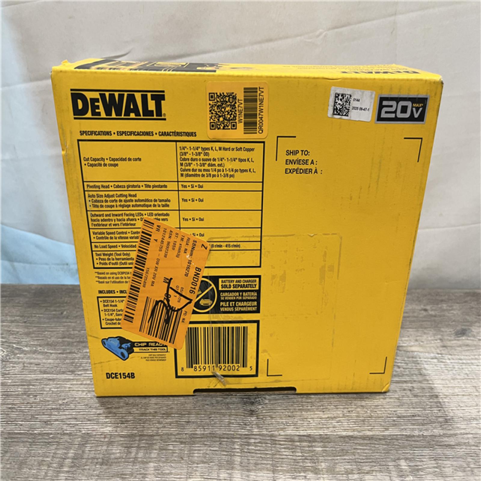 NEW - DEWALT 20-Volt MAX XR Copper Cutter (Tool Only)