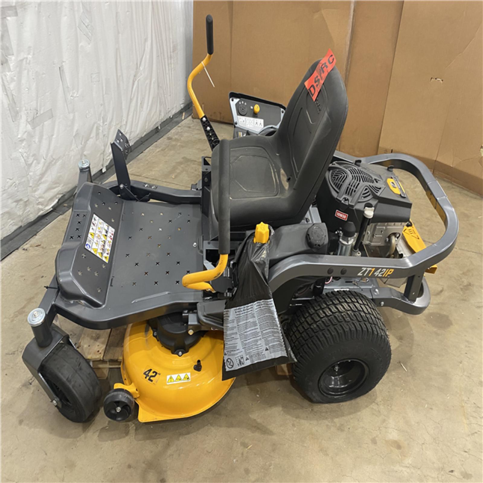 Houston Location - AS-IS Outdoor Power Equipment CUB CADET ZT1 42IP SIT DOWN MOWER