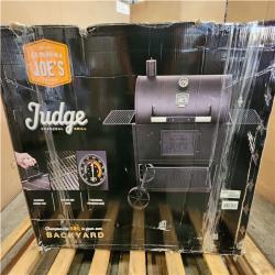 Phoenix NEW OKLAHOMA JOE'S Judge Charcoal Smoker and Grill with 540 sq. in. Cooking Area in Black