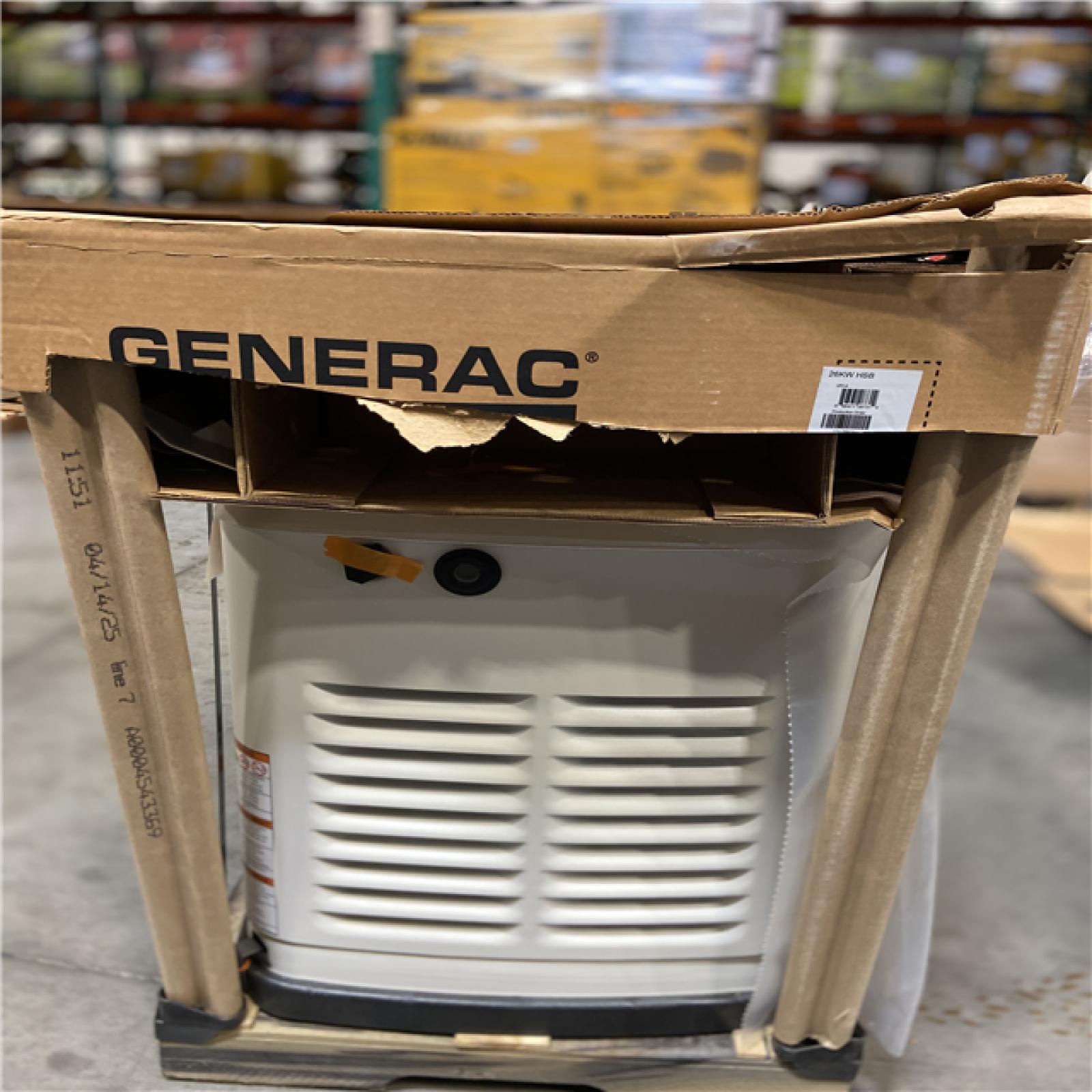 DALLAS LOCATION - Generac 26,000 Watt - Dual Fuel Air- Cooled Whole House Home Standby Generator,
