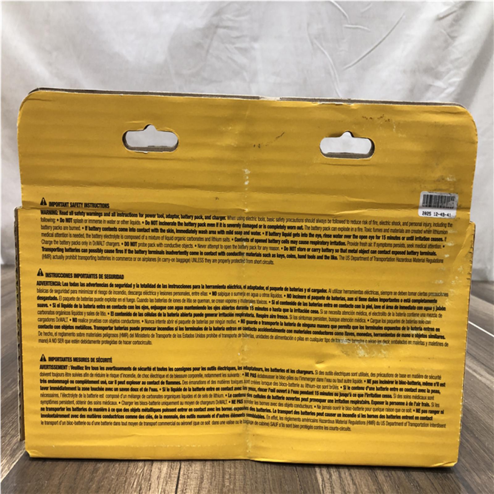 AS-IS DEWALT 20V MAX Lithium-Ion 6.0 Ah Battery and Charger