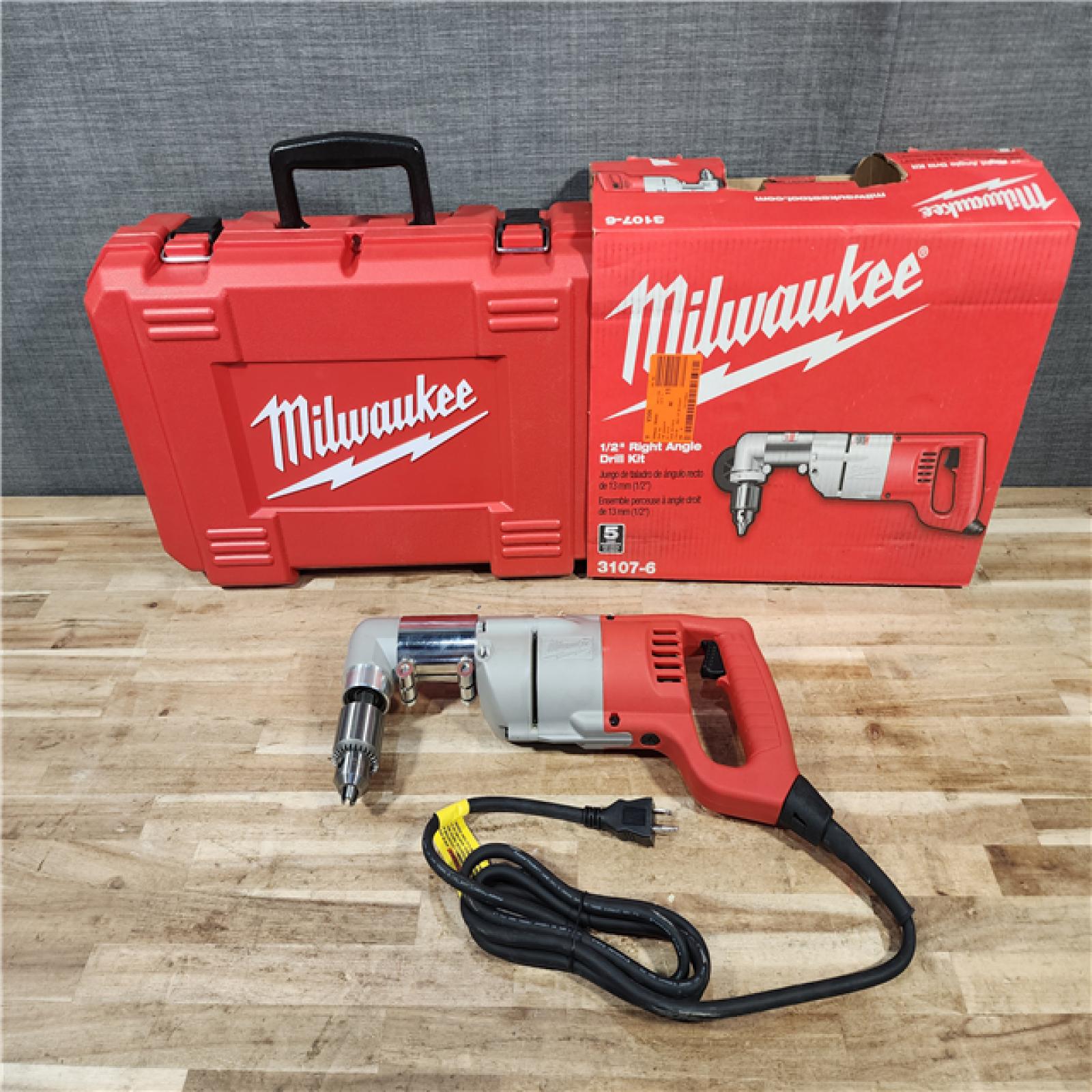 HOUSTON LOCATION - AS-IS Milwaukee 7 Amp Corded 1/2 in. Corded Right-Angle Drill Kit with Hard Case