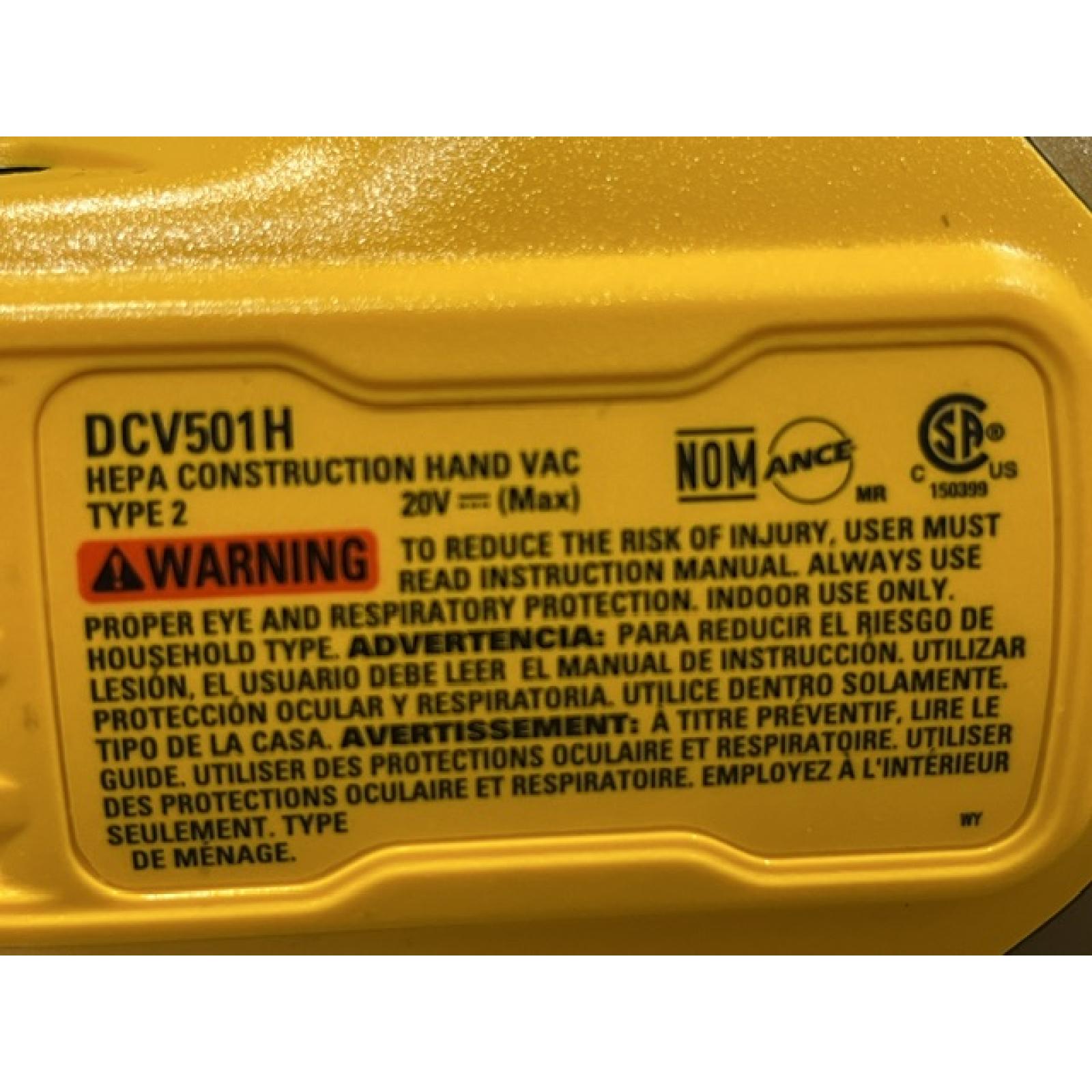 AS-IS DEWALT Bagless 20V MAX Stick Cordless General Dirt Filter Handheld Vacuum (Tool Only)