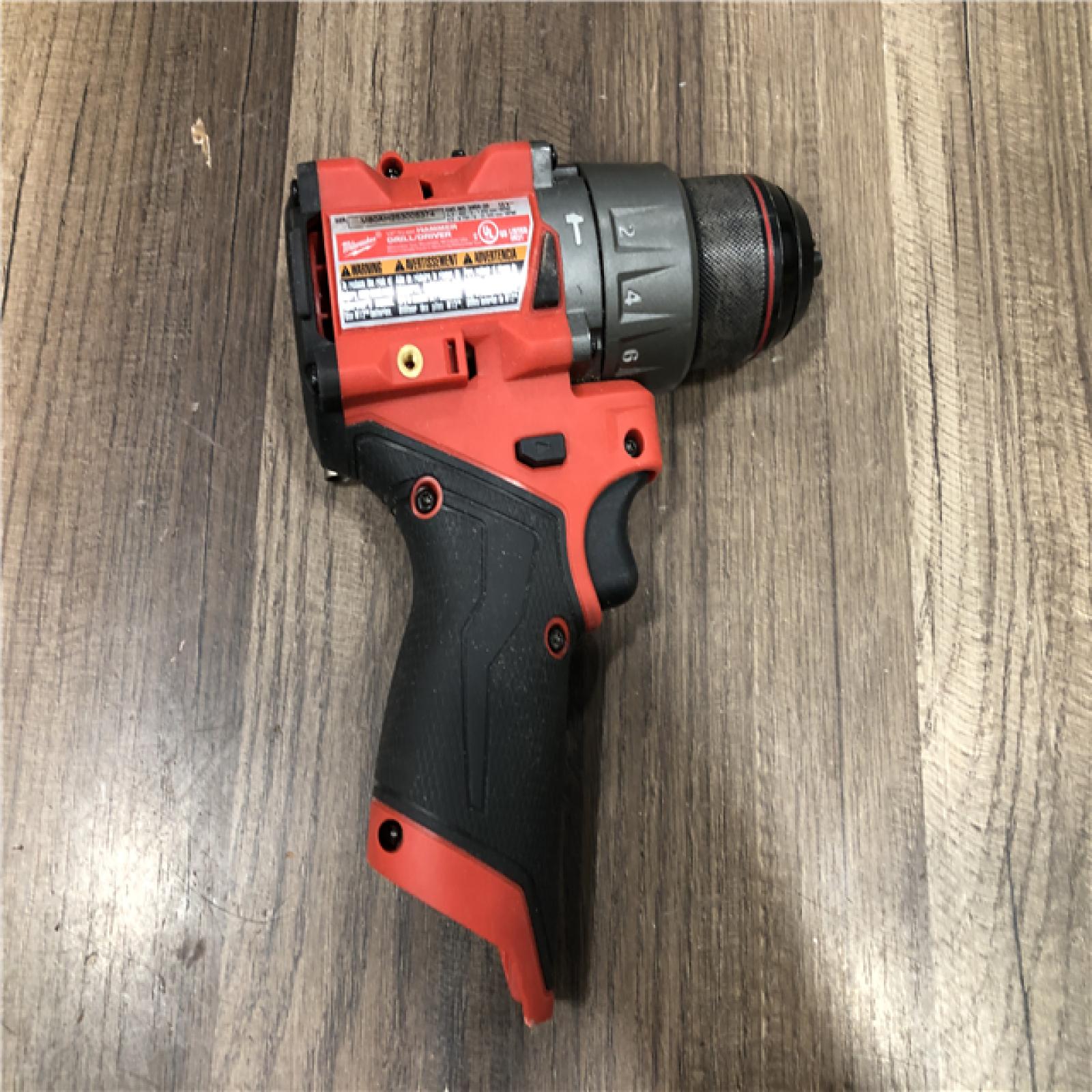 AS-IS Milwaukee FUEL 12V Lithium-Ion Brushless Cordless 1/2 in. Hammer Drill (Tool-Only)