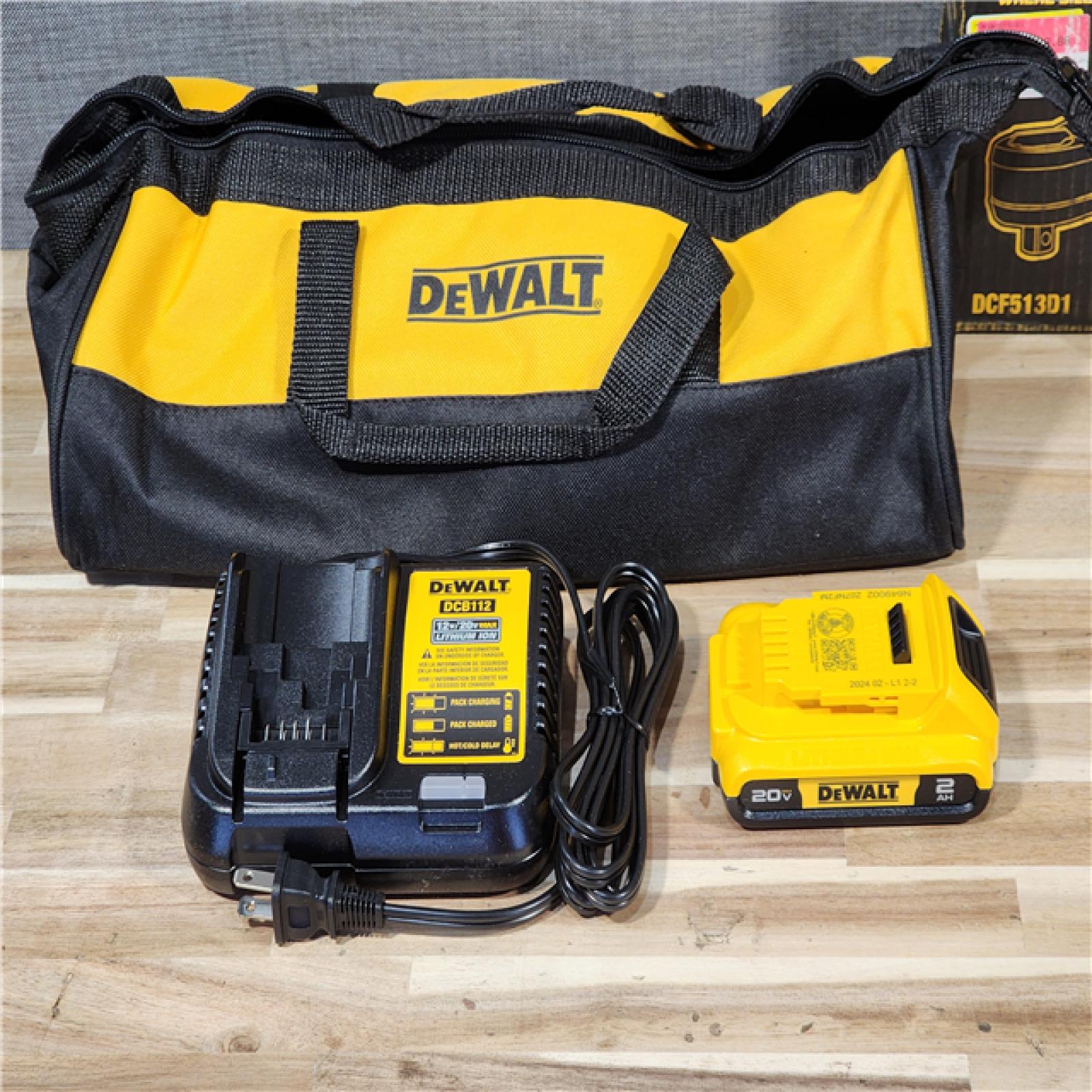 HOUSTON LOCATION - AS-IS DeWALT DCF513D1 ATOMIC 20V MAX Brushless Cordless 3/8-in. Ratchet Kit
