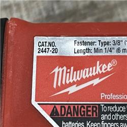 AS-IS Milwaukee 12-Volt Lithium-Ion Cordless 3/8 in. Crown Stapler (Tool-Only)