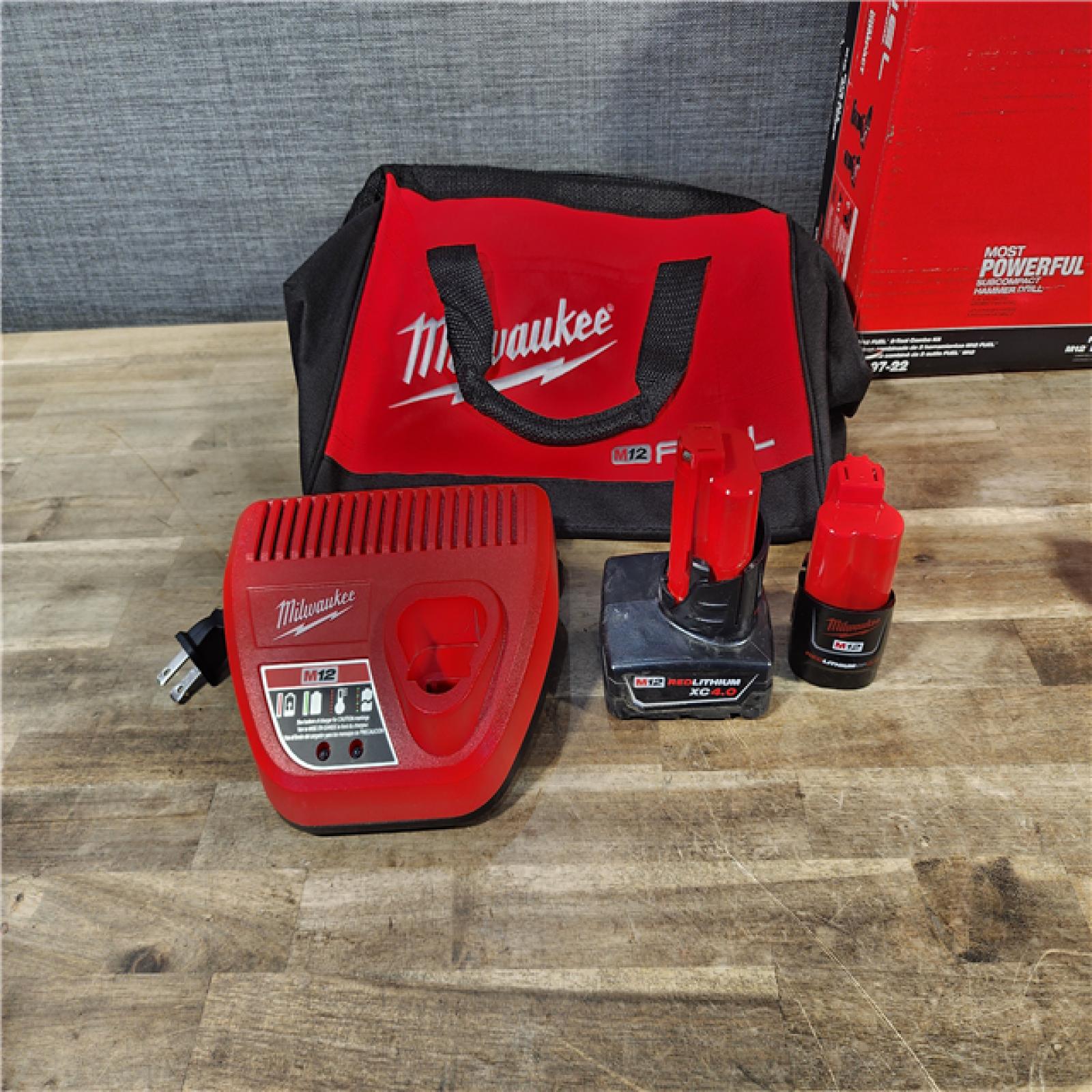 HOUSTON LOCATION - AS-IS Milwaukee 3497-22 12V Brushless Hammer Drill and Impact Driver Combo Kit