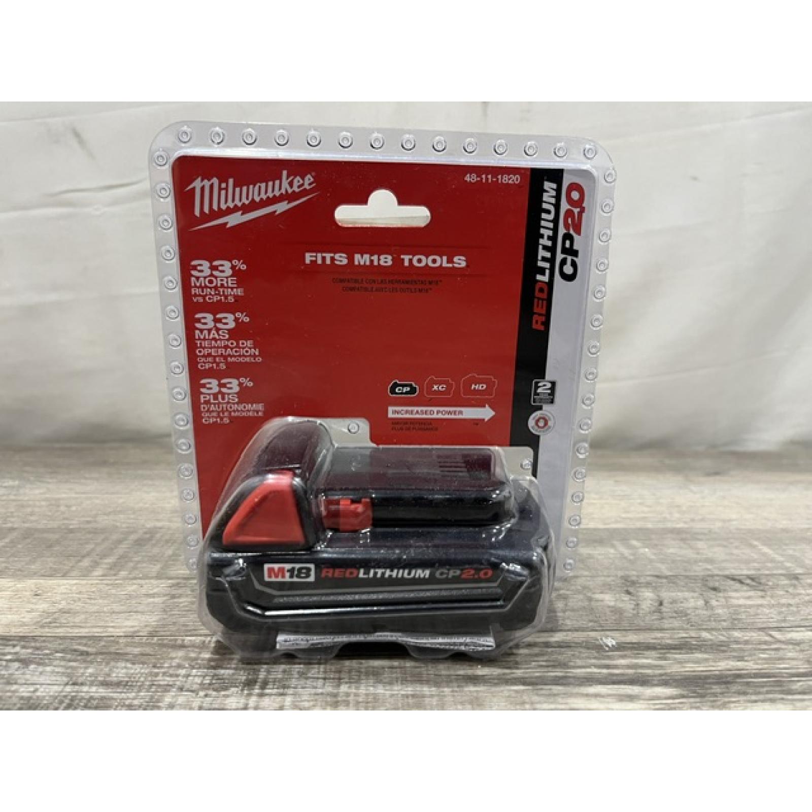 NEW - Milwaukee 18V Lithium 2.0 Battery Pack