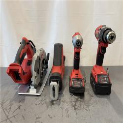 AS-IS - Milwaukee M18 18-Volt Lithium-Ion Brushless Cordless Combo Kit (4-Tool)
