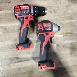 HOUSTON LOCATION - AS-IS Milwaukee 18V Cordless Brushed 2-Tool Drill/Driver and Impact Driver Kit