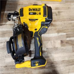 HOUSTON LOCATION - AS-IS DEWALT 20V MAX Lithium-Ion 15-Degree Electric Cordless Roofing Nailer Kit