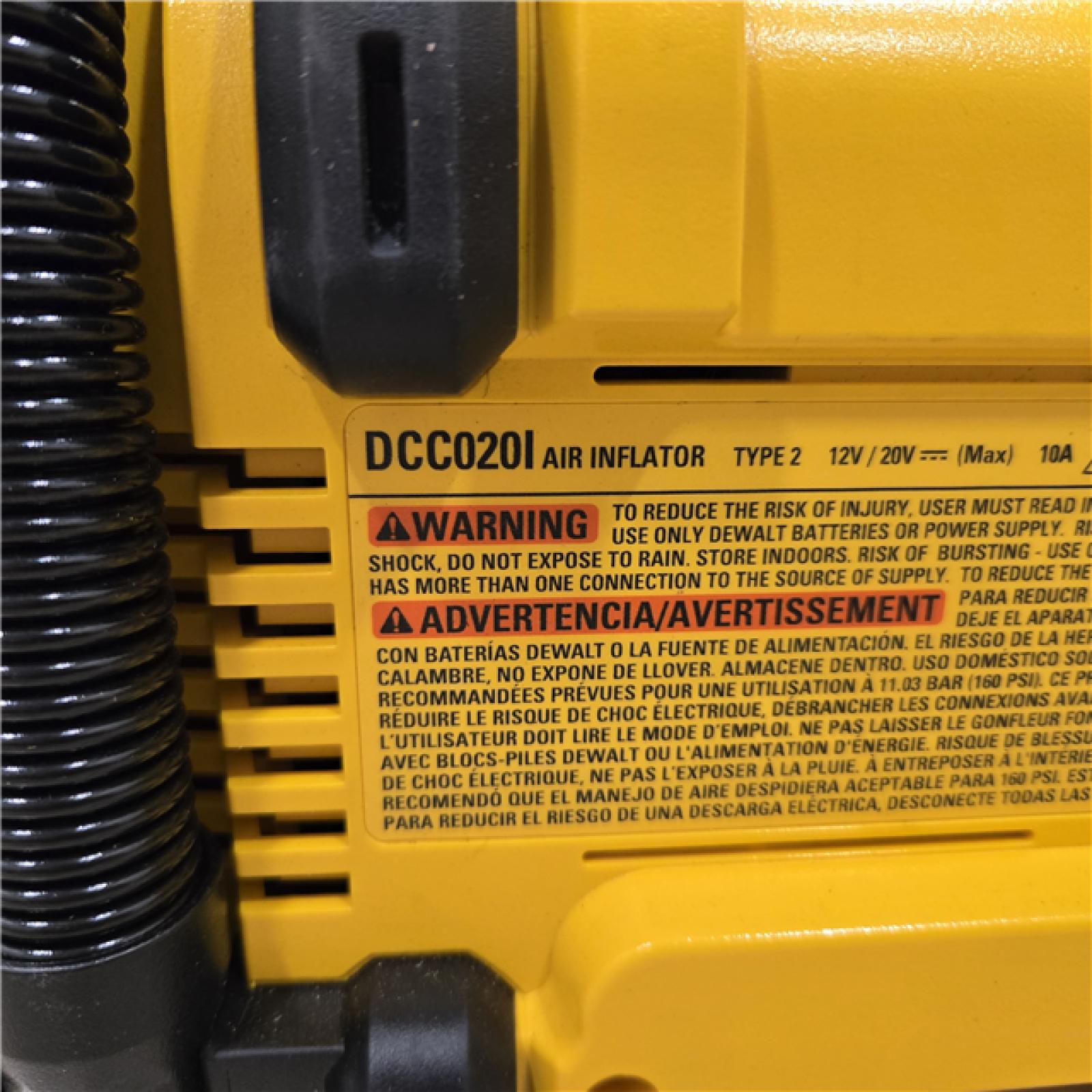 AS-IS DEWALT 20V MAX Inflator (Tool Only)