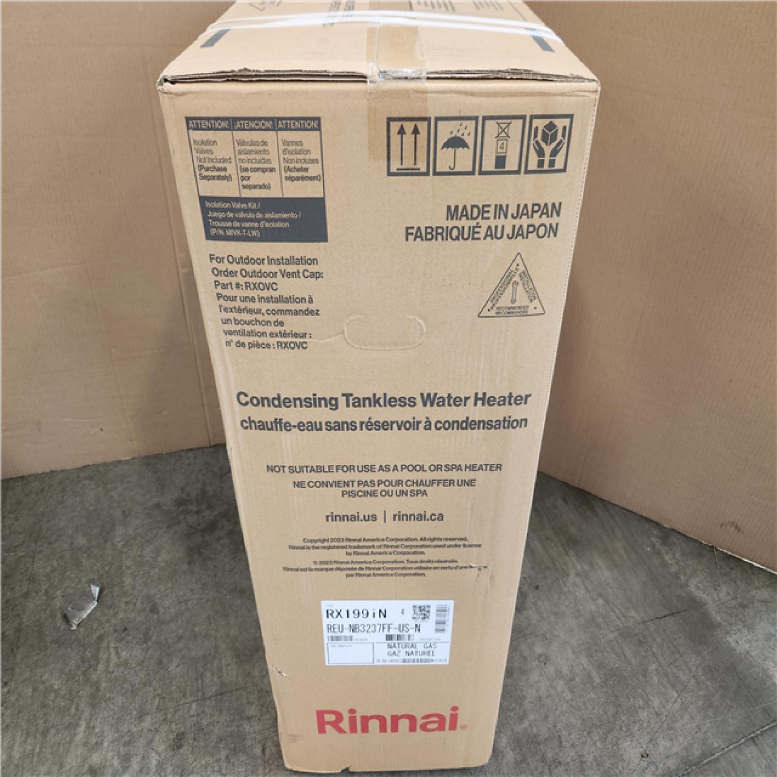 Phoenix NEW Rinnai Sensei Super High Efficiency Plus 11 GPM 199 000 BTU Natural Gas/Propane Indoor/Outdoor Tankless Water Heater (SEALED)