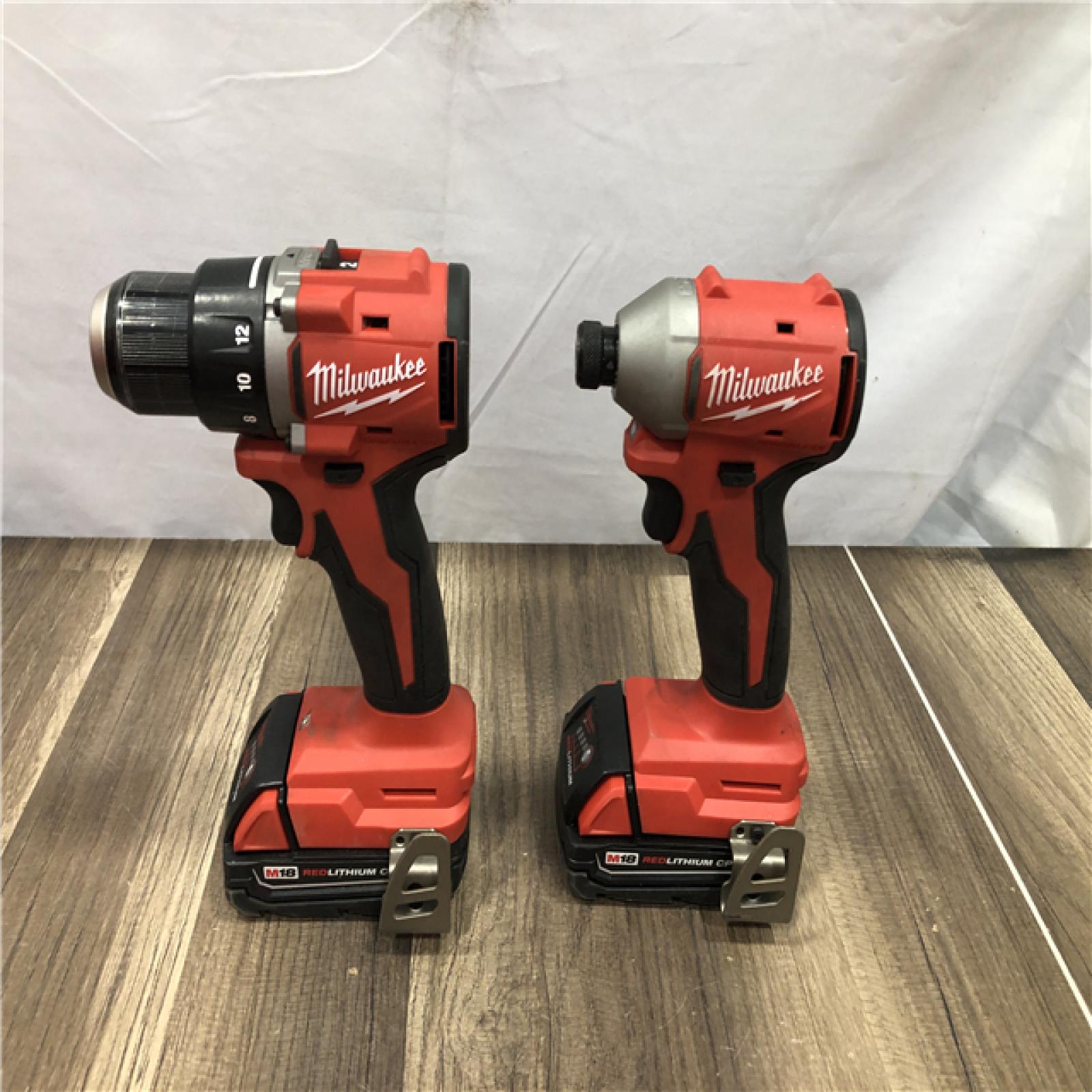 AS-IS Milwaukee 18V Lithium-Ion Brushless Cordless Compact Drill/Impact Combo Kit