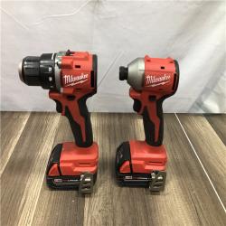 AS-IS Milwaukee 18V Lithium-Ion Brushless Cordless Compact Drill/Impact Combo Kit