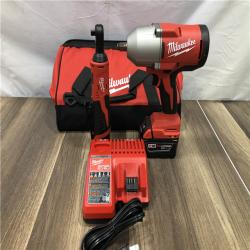 AS-IS Milwaukee 12/18V Lithium-Ion Cordless 3/8 in. Ratchet and 1/2 in. High Torque Impact Wrench with Friction Ring Combo Kit