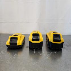 AS-IS- DeWalt 20V MAX Lithium-Ion 2.0 Ah and (2) 4.0 Ah Battery Packs (3-Pack)