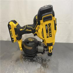 AS-IS - DEWALT 20V MAX Lithium-Ion 15-Degree Electric Cordless Roofing Nailer Kit
