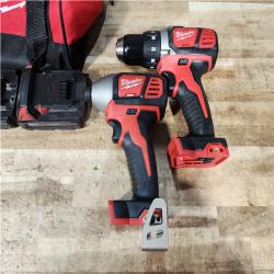 HOUSTON LOCATION - AS - IS Milwaukee 18V Lithium-Ion Cordless Drill Driver/Impact Driver Combo Kit