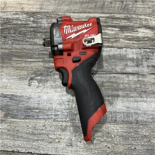 AS-IS Milwaukee FUEL 12V Lithium-Ion Brushless Cordless Stubby 1/2 in. Impact Wrench (Tool-Only)