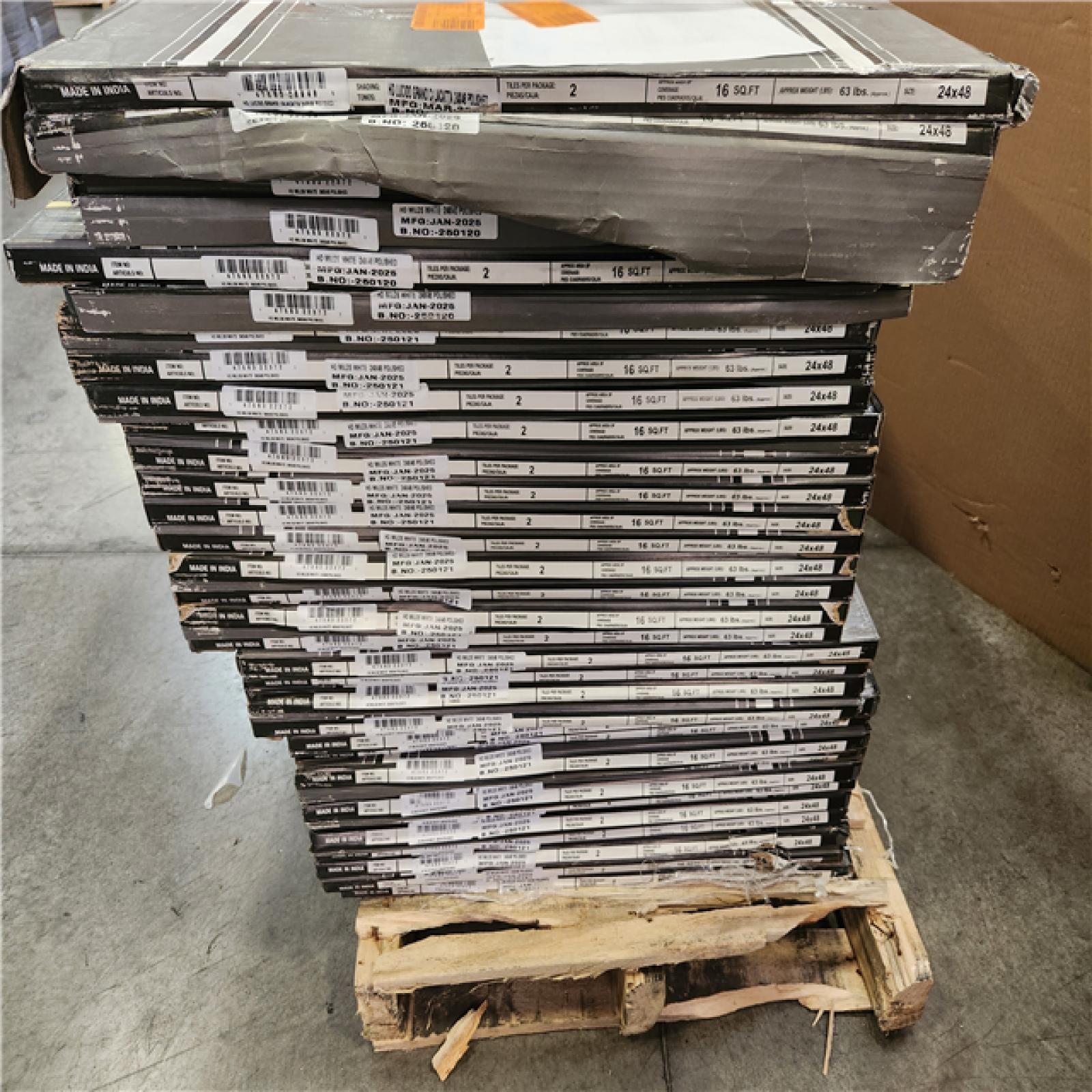 Phoenix NEW MSI Milos White 24 in. x 48 in. Polished Porcelain Marble Look Floor and Wall Tile (512 sq. ft. /32 Case)