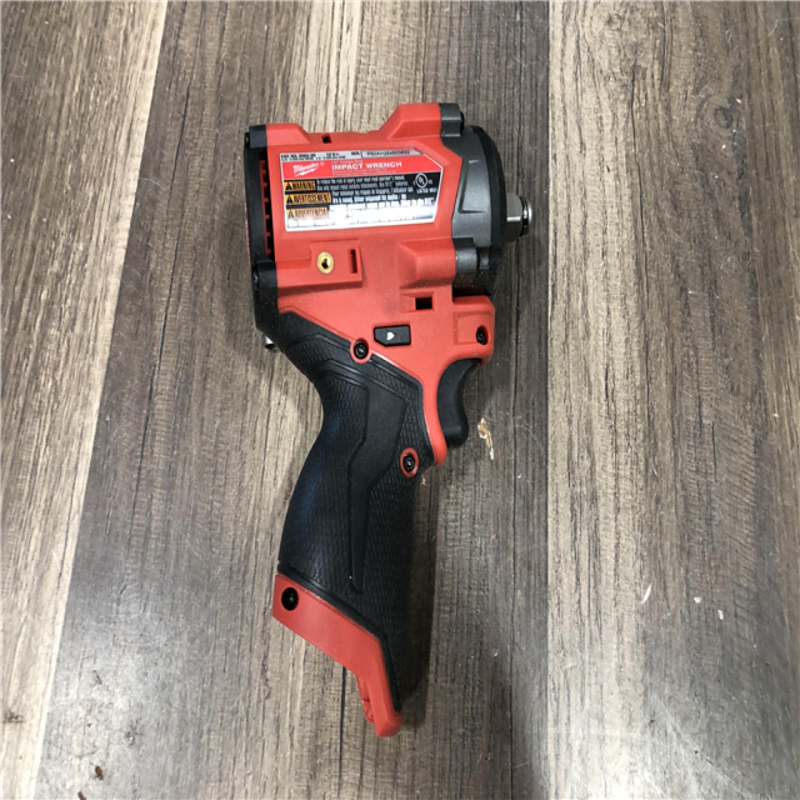 AS-IS Milwaukee FUEL 12V Lithium-Ion Brushless Cordless Stubby 1/2 in. Impact Wrench (Tool-Only)