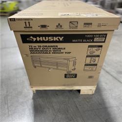 DALLAS LOCATION- Husky 72 in. W x 24 in. D Heavy Duty 18-Drawer Mobile Workbench