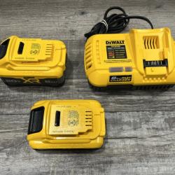 AS-IS DEWALT 20V XR Lithium-Ion Starter Pack with 8.0 Ah and 4.0 Ah Battery Packs and Charger