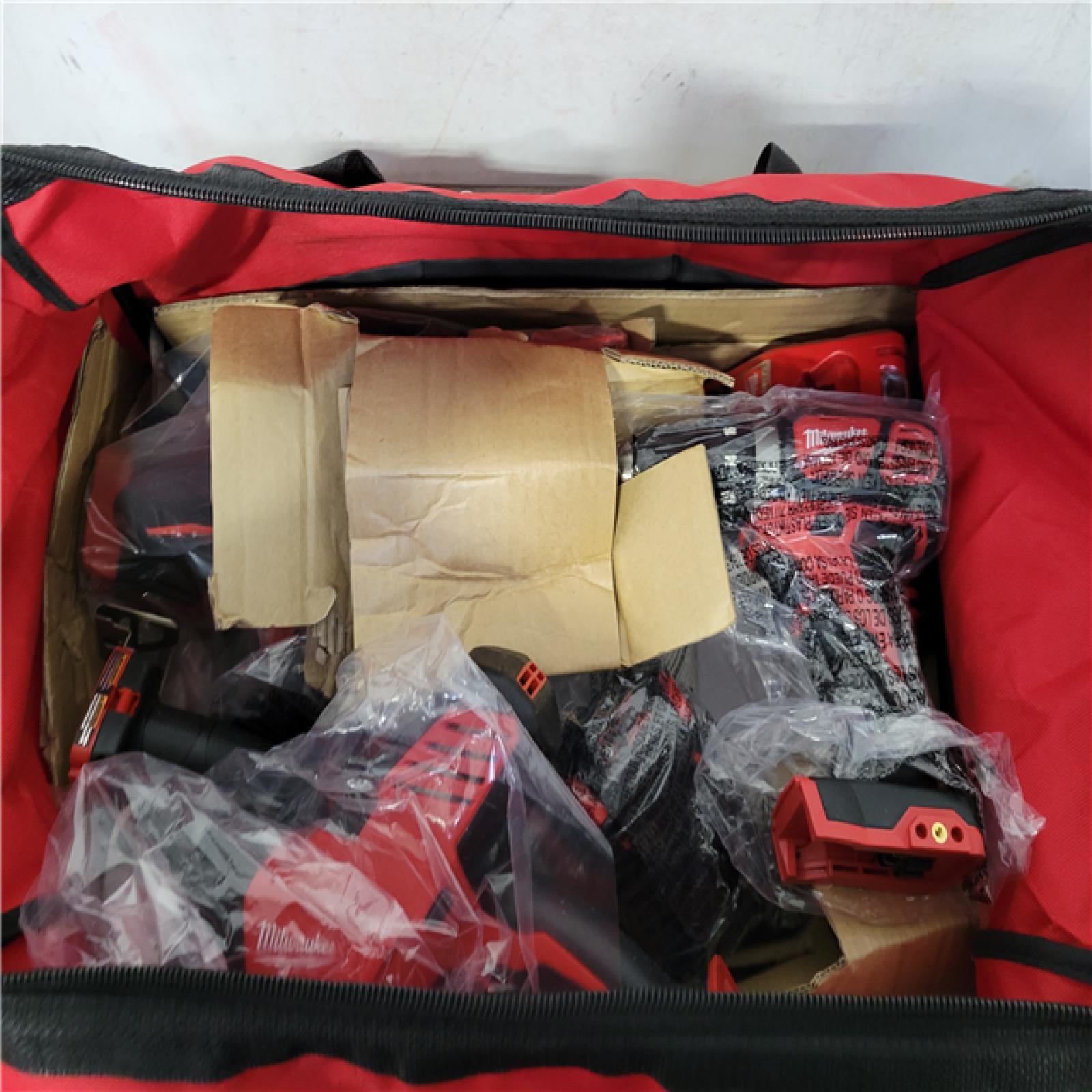 CALIFORNIA NEW MILWAUKEE M18 5-TOOL COMBO KIT (2 BATTERIES  1 CHARGER  AND BAG INCLUDED)