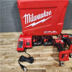 HOUSTON LOCATION - AS - IS Milwaukee FUEL 18V Lithium-Ion Brushless Cordless Hammer Drill and Impact Driver Combo Kit