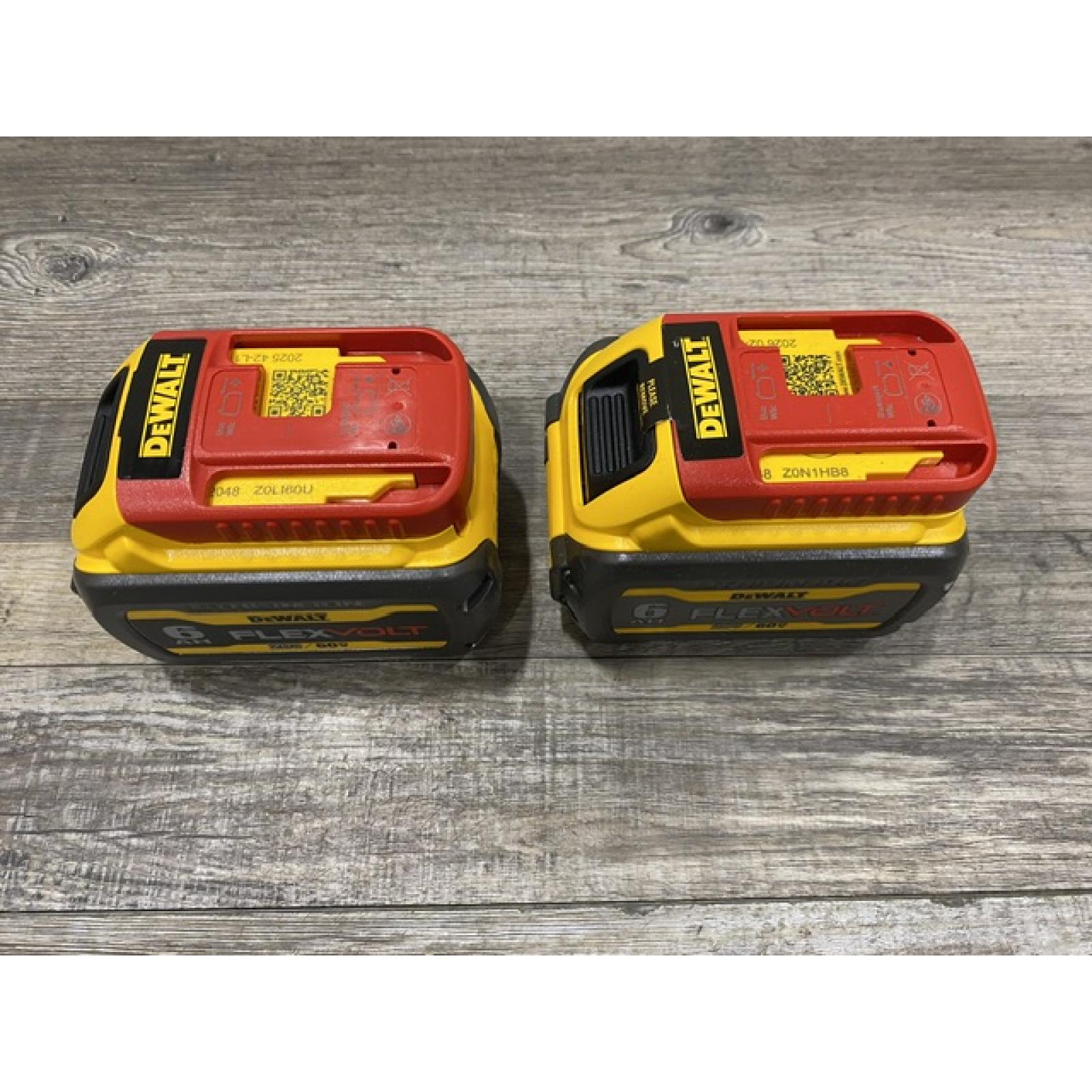 AS-IS DEWALT FLEXVOLT 20V/60V MAX Lithium-Ion 6.0Ah Battery Pack (2 Pack)