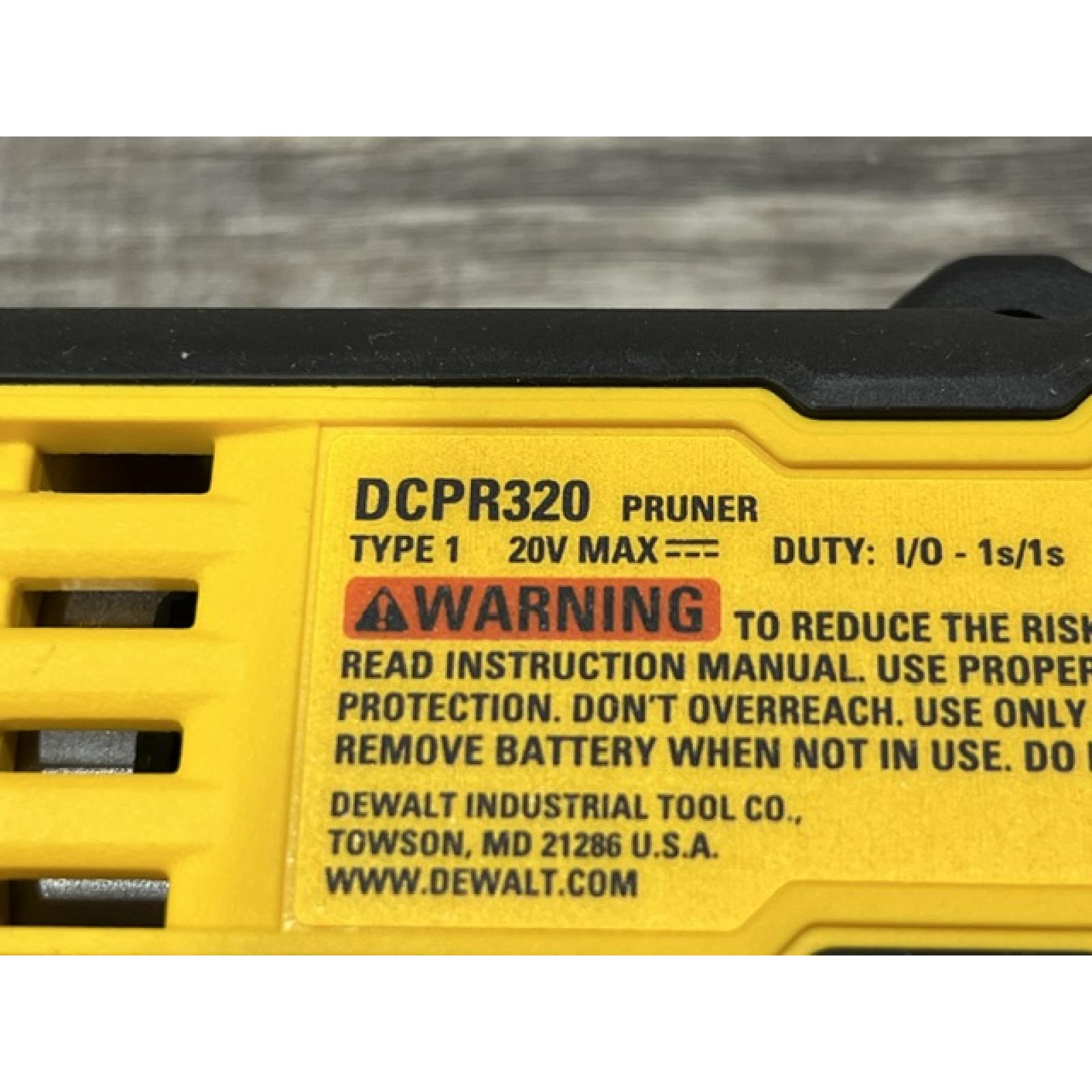 AS-IS DEWALT 20-Volt MAX 1 -1/2 in. Capacity Cordless Battery Powered Pruner (Tool Only)