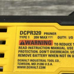 AS-IS DEWALT 20-Volt MAX 1 -1/2 in. Capacity Cordless Battery Powered Pruner (Tool Only)
