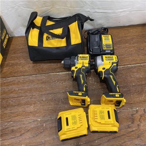 AS-IS DEWALT ATOMIC 20-Volt MAX Lithium-Ion Cordless Combo Kit (2-Tool) with (2) 2.0Ah Batteries, Charger and Bag