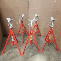 Phoenix AS-IS 5 RIDGID 12 in. Pipe Capacity  28-52 in. Adjustable Vertical Height V Head Pipe Stand with Locking Ring Model VJ-99