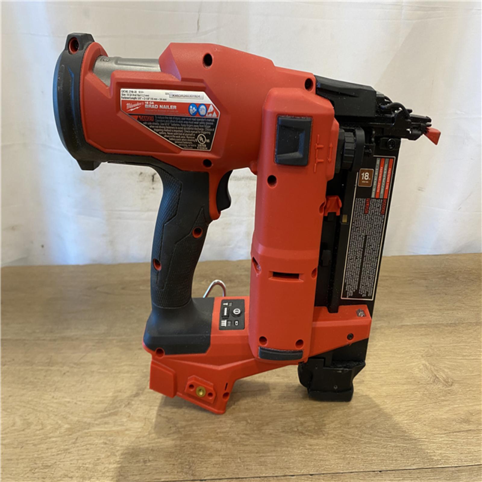 AS-IS Milwaukee FUEL 18-Volt Lithium-Ion Brushless Cordless Gen II 18-Gauge Brad Nailer (Tool-Only)